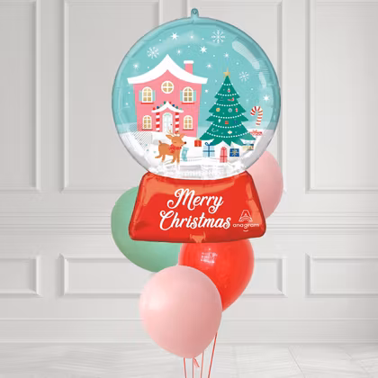 Ballongbukett - Jul - Snow Globe Sparkle