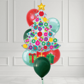 Ballongbukett - Jul - Holly Jolly Bouquet