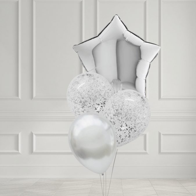 Ballongbukett - Glitter & Silver Gala