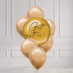 Ballongbukett - Golden Glow NYE Personlig