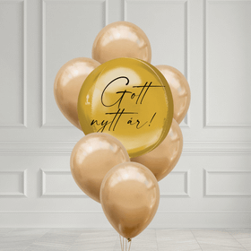 Ballongbukett - Golden Glow NYE Personlig