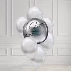 Ballongbukett - Silver Glow NYE Personlig