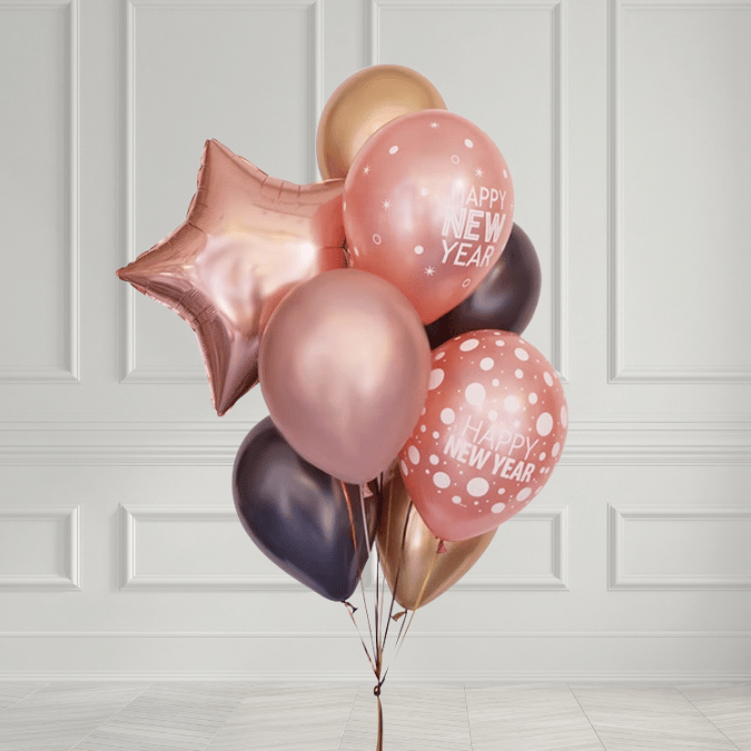 Ballongbukett - New Year Rose
