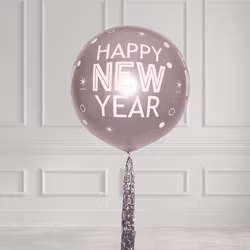 Jätteballong - Happy New Year med tail