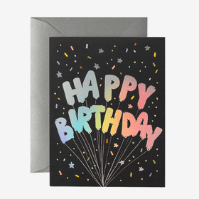 Kort - Happy Birthday Balloons