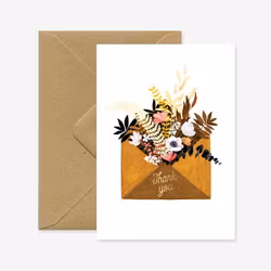 Kort - Flower Envelope Thank You