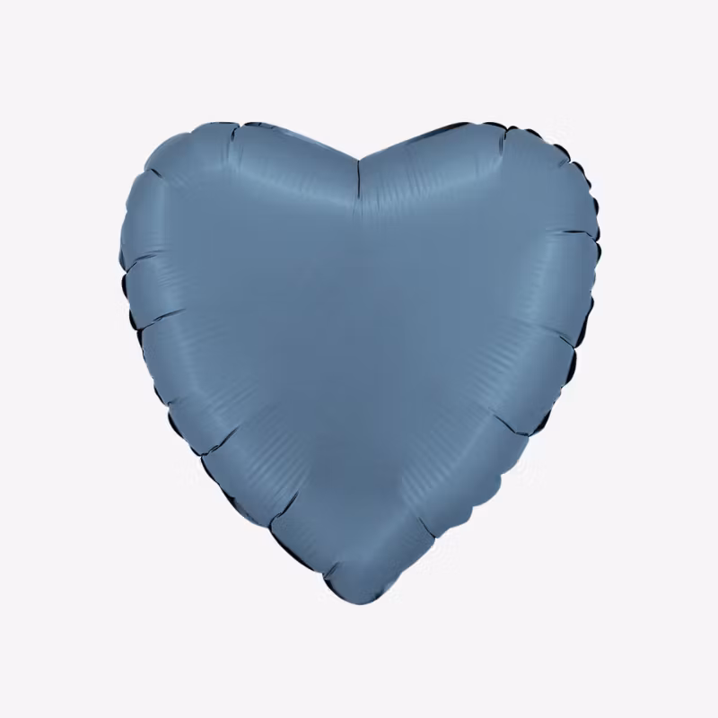 Folieballong - Hjärta Satin Denim
