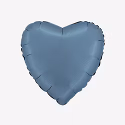 Folieballong - Hjärta Satin Denim