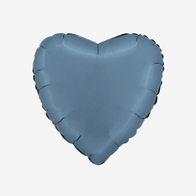 Folieballong - Hjärta Satin Denim