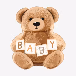 Folieballong - Teddybjörn Baby