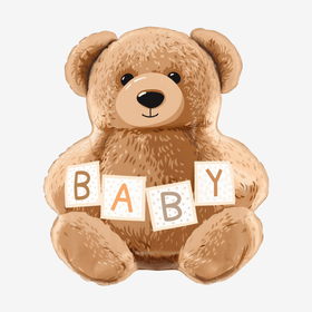Folieballong - Teddybjörn Baby