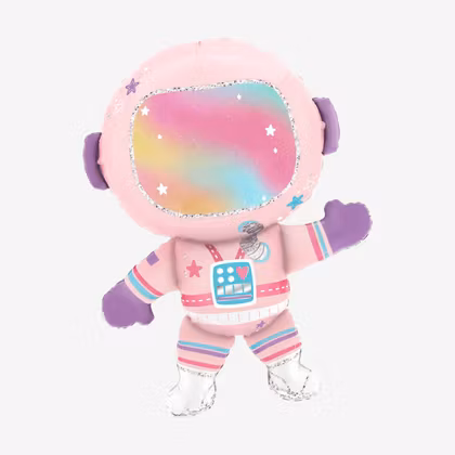 Folieballong - Rosa Astronaut