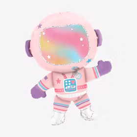 Folieballong - Rosa Astronaut
