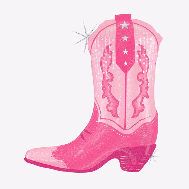 Folieballong - Rosa Cowboy Boots
