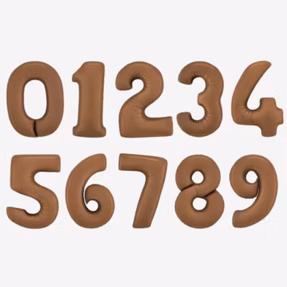 Sifferballonger - Satin Chocolate