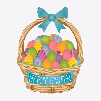 Folieballong - Easter Egg Basket