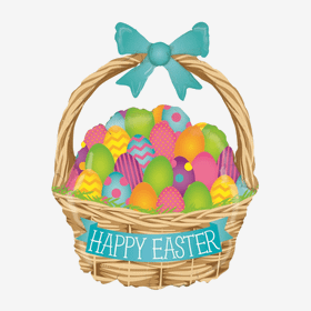 Folieballong - Easter Egg Basket