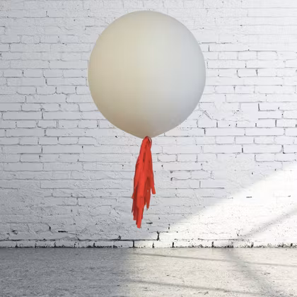 Ballong Tail - Tassel Röd