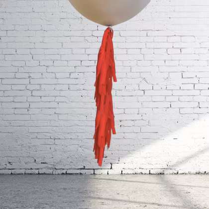 Ballong Tail - Tassel Röd