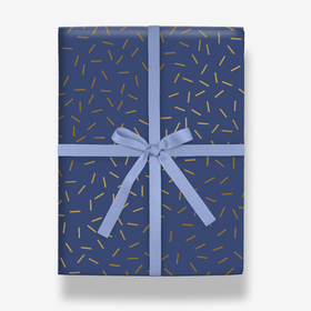 Presentpapper - Blå och Guld