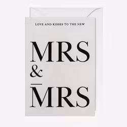 Kort - Mrs & Mrs Wedding