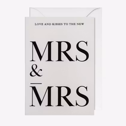 Kort - Mrs & Mrs Wedding
