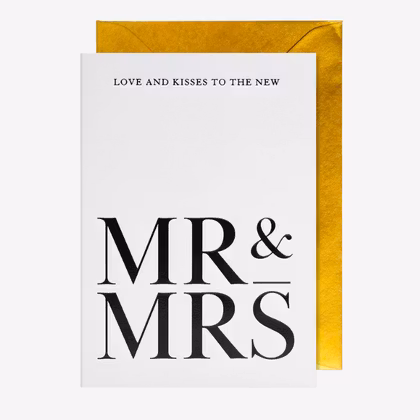 Kort - Mr & Mrs Wedding