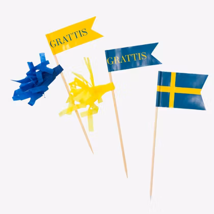 Partypicks - Blå och Gul