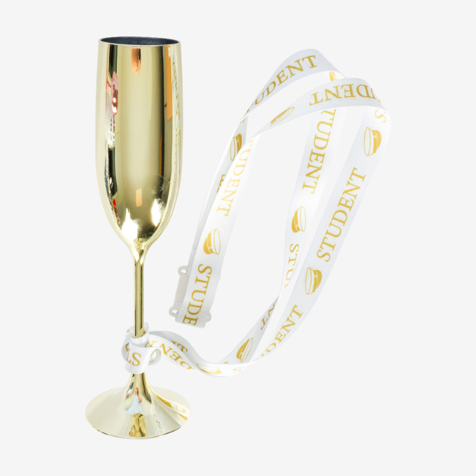 Personligt champagneglas - Student