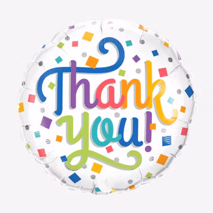 Folieballong - Thank You - Colorful
