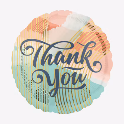Folieballong - Thank You - Pastel