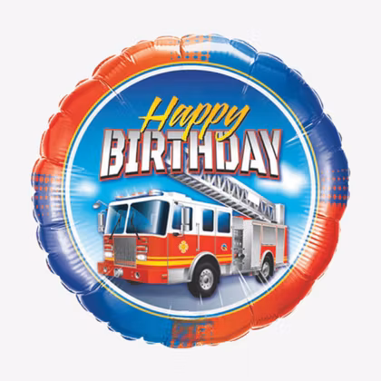 Folieballong - Happy Birthday - Brandbil