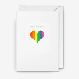 Kort - Darling! Rainbow Heart