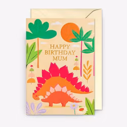 Kort - Happy Birthday Mum Dinosaur
