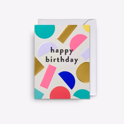 Kort - Happy Birthday Geometric