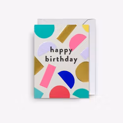 Kort - Happy Birthday Geometric