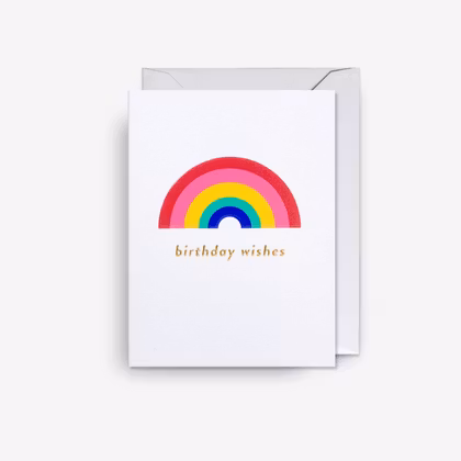 Kort- Birthday Wishes Rainbow