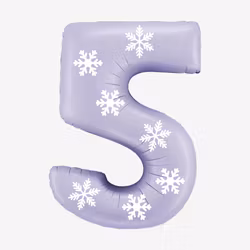 Sifferballong med mönster - Snöflingor