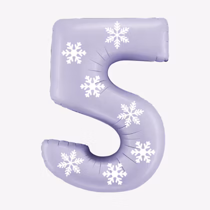Sifferballong med mönster - Snöflingor