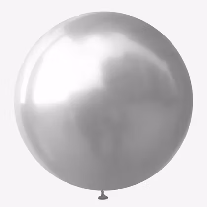 Jätteballong - Chrome Silver