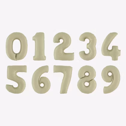 Sifferballonger - Satin Olive