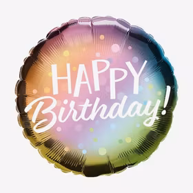 Ballongpost  - Happy Birthday - Metallic Ombre