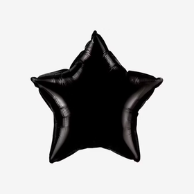 Ballongpost Folieballong - Stjärna Svart