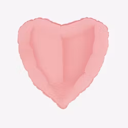 Folieballong - Hjärta Pastellrosa