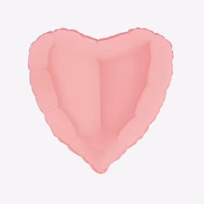 Folieballong - Hjärta Pastellrosa