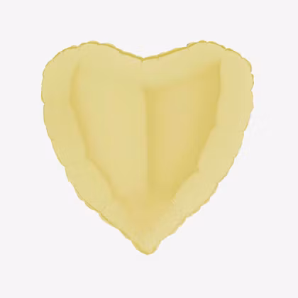 Folieballong - Hjärta Pastellgul
