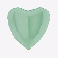 Folieballong - Hjärta Pastell Mint
