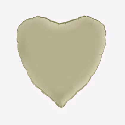 Folieballong - Hjärta Satin Olive