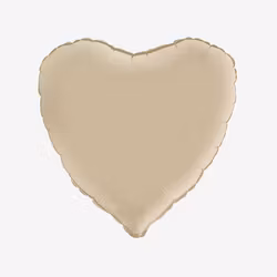 Folieballong - Hjärta Satin Cream