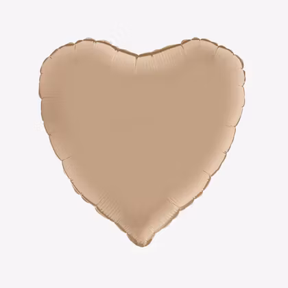Folieballong - Hjärta Satin Nude